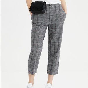 high waisted soft plaid pants